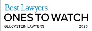 Gluckstein Lawyers is honoured to be recognized in the 2025 Edition of the Best Lawyers: Ones To Watch in Canada™ 2025