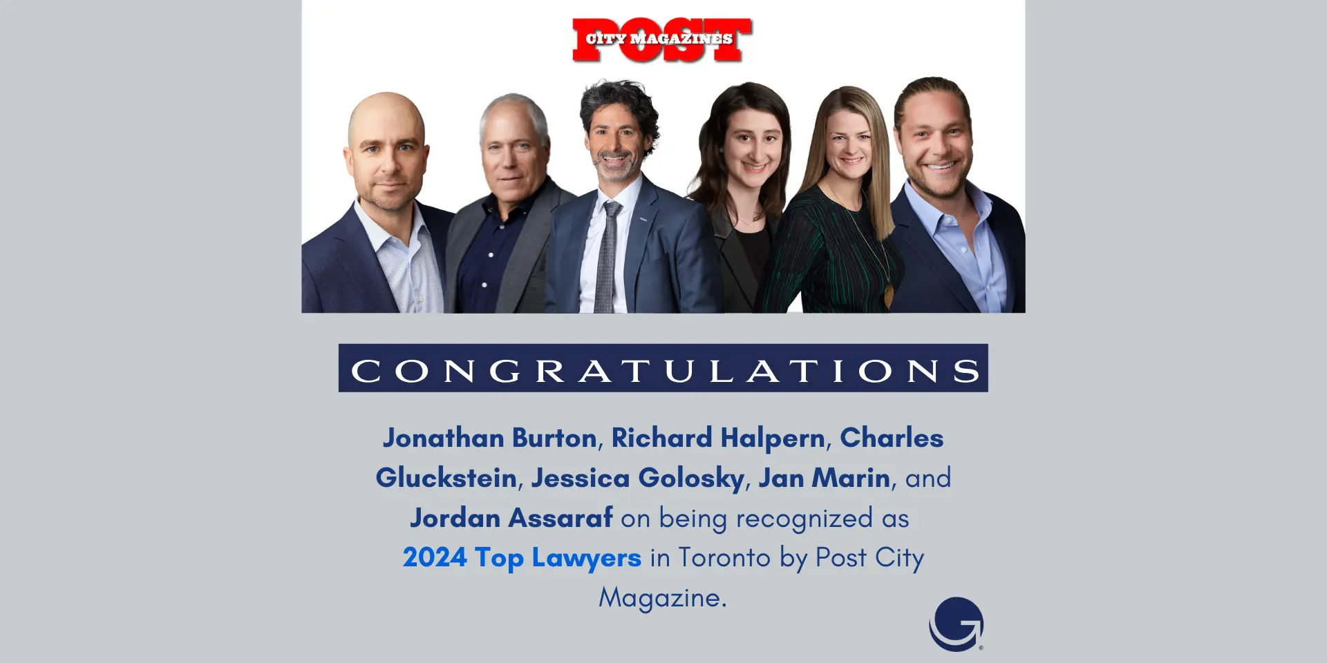 5 Gluckstein Lawyers have been recognized in Post City Magazines - Top Toronto Lawyers 2024