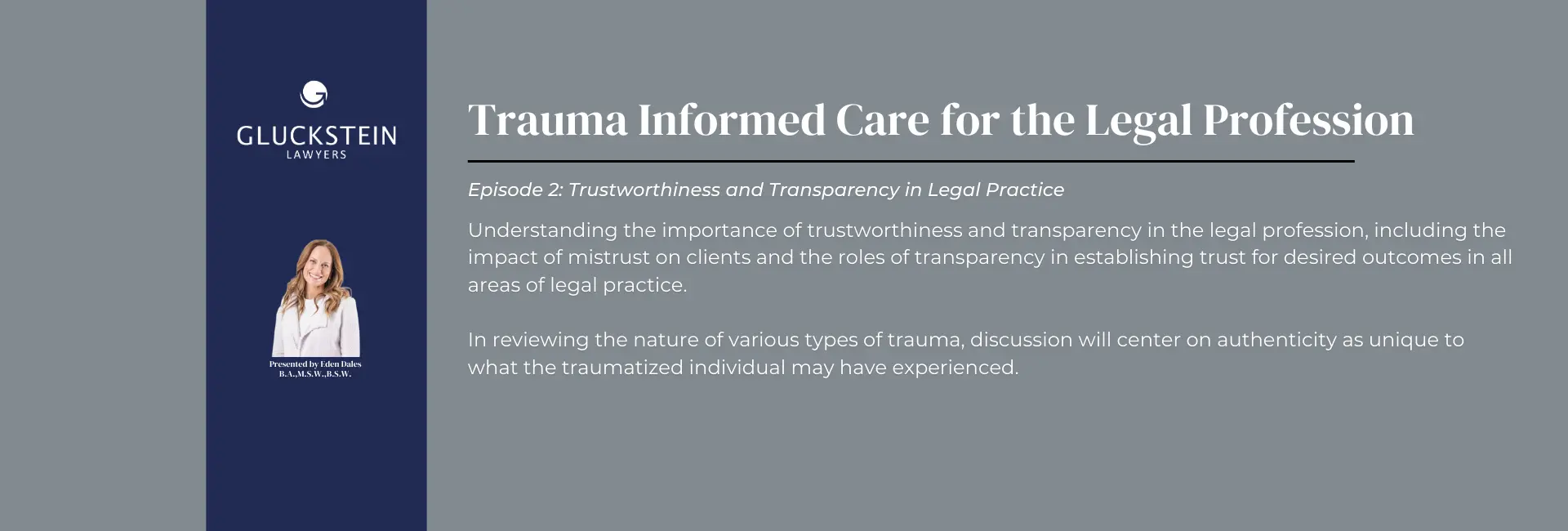 Trustworthiness and Transparency in Legal Practice